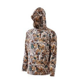 Camo Hoodie, XX-Large Size, Men Pullover Hooded Sweatshirt, Moisture Wicking & Breathable, Quick-dry, Hiking Fishing Shirt with Hood