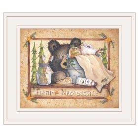 "Bear Necessities" by Mary Ann June, Ready to Hang Framed Print, White Frame