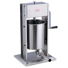 VEVOR Manual Sausage Stuffer 10 L Vertical Sausage Machine 304 Stainless Steel