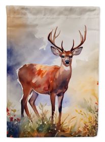 Deer Garden Flag Mailbox Flag Decorative Yard Flag Banner Outside Patio Artwork Yard Flower Beds, Garden Size, Multicolor