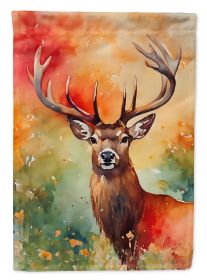 Deer Stag Garden Flag Mailbox Flag Decorative Yard Flag Banner Outside Patio Artwork Yard Flower Beds, Garden Size, Multicolor