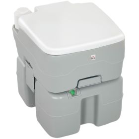 HOMCOM Outdoor Portable Travel Toilet Flushable Tank with Level Indicator 3 Way Pistol for Camping Boating Roadtripping 5.3 Gallon (20L)