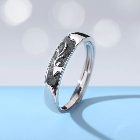 New Whale Deer Couple Rings For Women (Color: Male models)