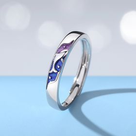 New Whale Deer Couple Rings For Women (Color: Female models)