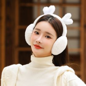 Warm Earmuffs Winter Earmuffs Men's and Women's Common Plush Earmuffs Earmuffs Rabbit Hair Earmuffs Korean Edition Cute Back Wear (colour: White Deer Ear)