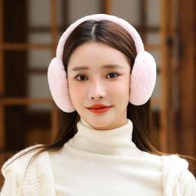 Warm Earmuffs Winter Earmuffs Men's and Women's Common Plush Earmuffs Earmuffs Rabbit Hair Earmuffs Korean Edition Cute Back Wear (colour: Pink)