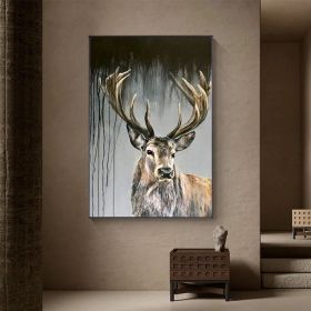 Large Abstract Deer Oil Painting on Canvas Original Hand-painted Stag Canvas Wall Art Modern Animal Painting for Living Room Home décor (Style: 01, size: 120x160cm)