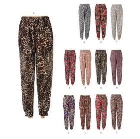 FLOWERS IN THE WILD Animal Prints and Multi colored Flowers Loose Fitted Pants (Design: I)
