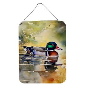 NEW Wood Duck Wall or Door Hanging Prints Aluminum Metal Sign Kitchen Wall Bar Bathroom Plaque Home Decor Front Door Plaque, 12x16, Multicolor (Default: Default)