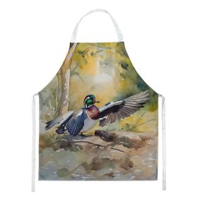 Wood Duck Apron Cooking Kitchen Server Baking Crafts Gardening for Adult Women Men, Unisex, Large, Multicolor (Default: Default)