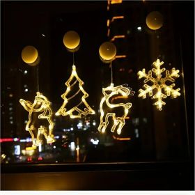 LED Colored Lights, Suction Cup Lights, Christmas Decoration Lights, Storefront Windows, Christmas Tree Backgrounds, Creative Lights, String Ligh (Westward jounery-e1: Milu deer)