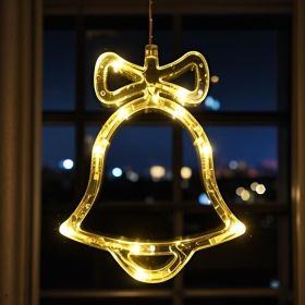 LED Colored Lights, Suction Cup Lights, Christmas Decoration Lights, Storefront Windows, Christmas Tree Backgrounds, Creative Lights, String Ligh (Westward jounery-e1: small bell)